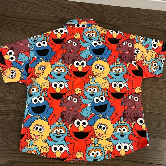 Playful Character Print Kids Button Down Shirt - Picture 7 of 7